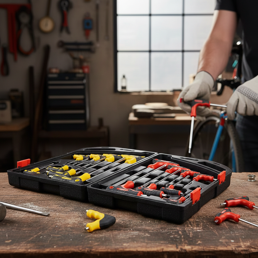 Utensili Professionale in Valigetta – Kit Chiavi a Bussola e Cricchetto in Acciaio al Cromo Vanadio (16 Pezzi)